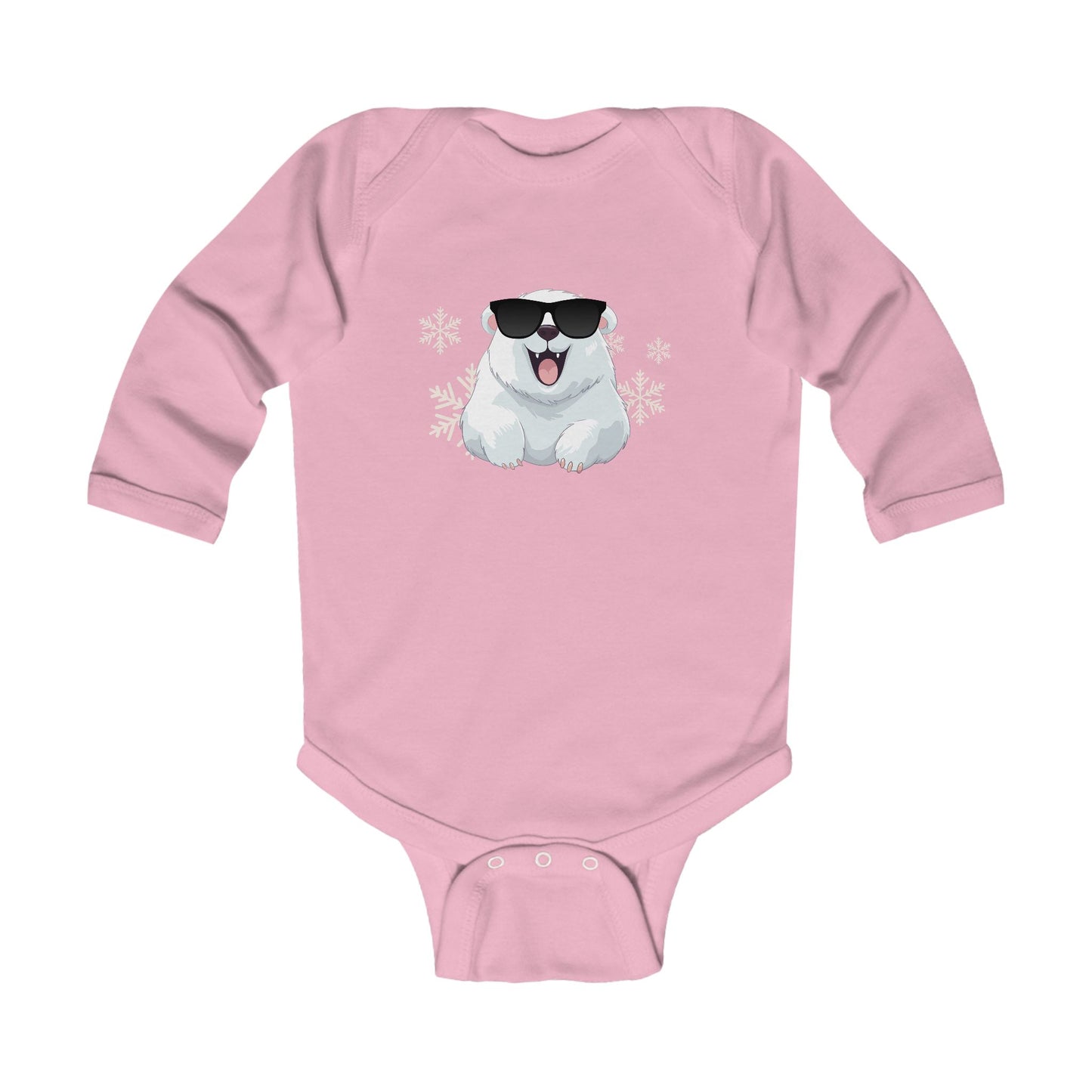 Cool Polar Bear Infant Long Sleeve Bodysuit, Christmas, birthday