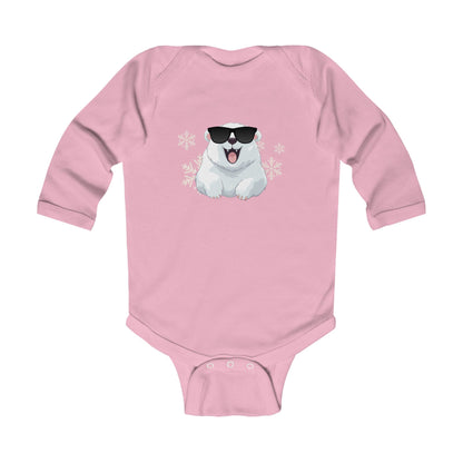 Cool Polar Bear Infant Long Sleeve Bodysuit, Christmas, birthday