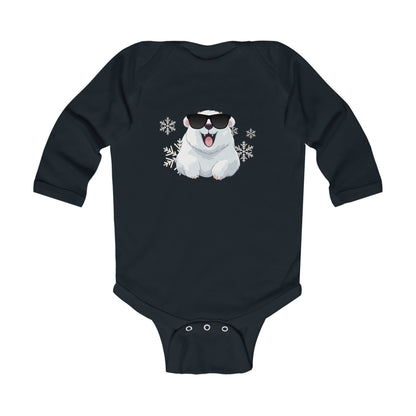 Cool Polar Bear Infant Long Sleeve Bodysuit, Christmas, birthday
