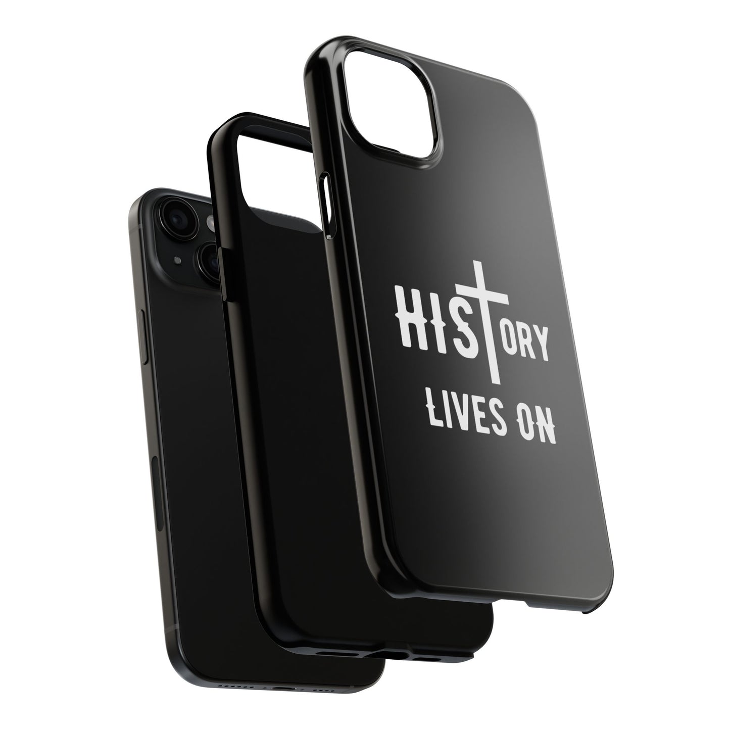 HIStory Lives On, Phone Cases - black & white