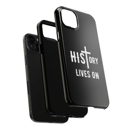 HIStory Lives On, Phone Cases - black & white