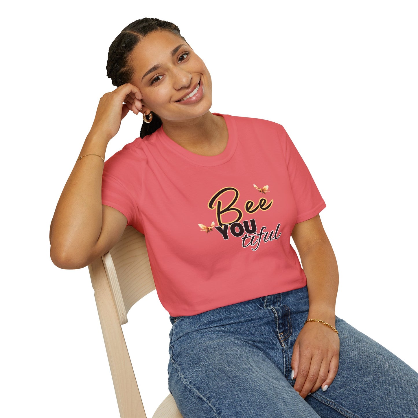 BeeYOUtiful Unisex Softstyle T-Shirt - Nature Inspired Graphic Tee