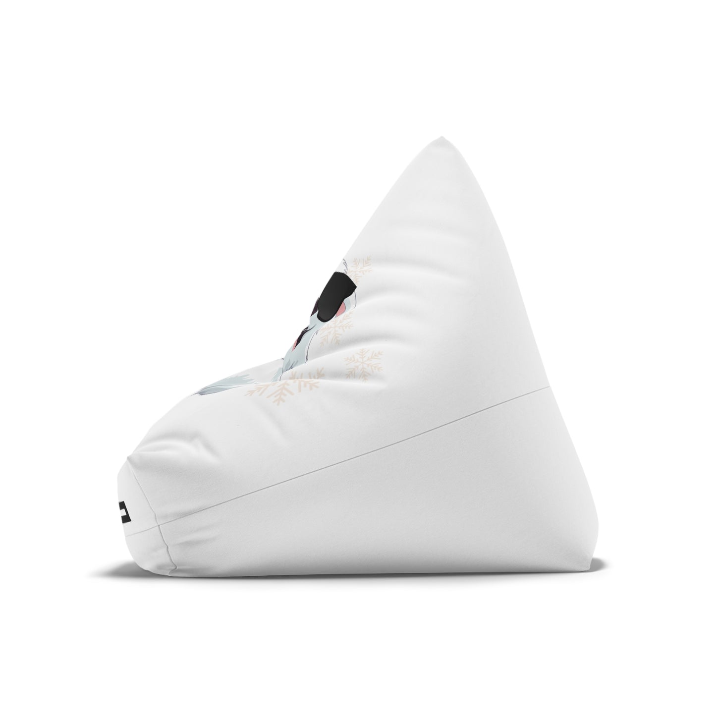 Chill w/ Polar Bear Bean Bag Chair Cover, White