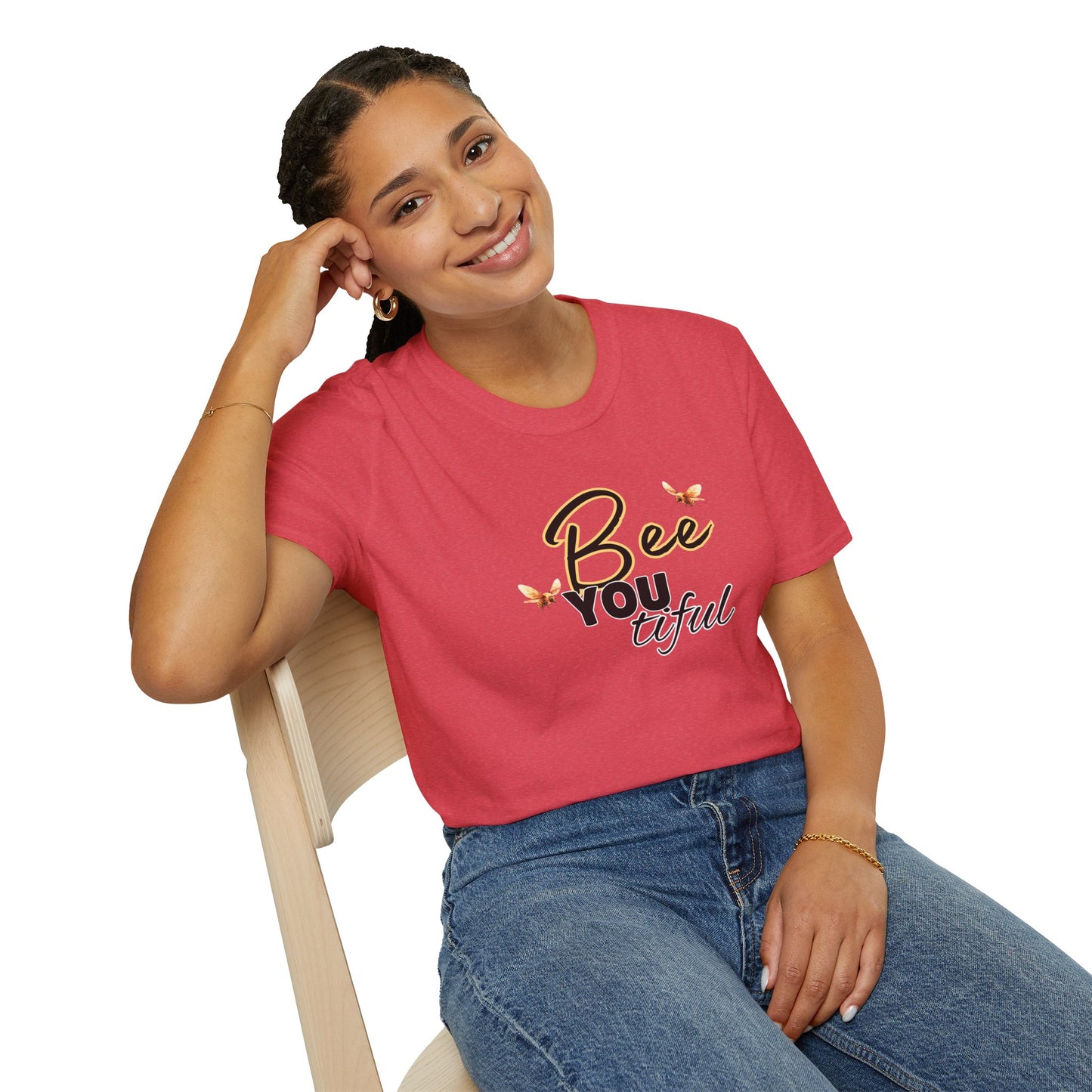 BeeYOUtiful Unisex Softstyle T-Shirt - Nature Inspired Graphic Tee