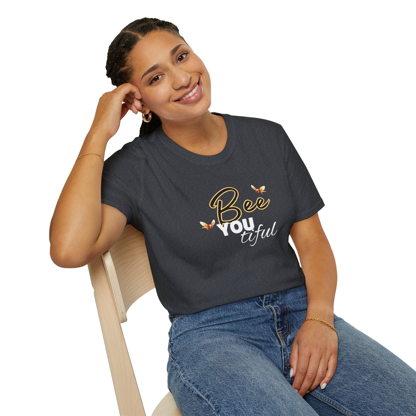 BeeYOUtiful Unisex Softstyle T-Shirt - Nature Inspired Graphic Tee - w