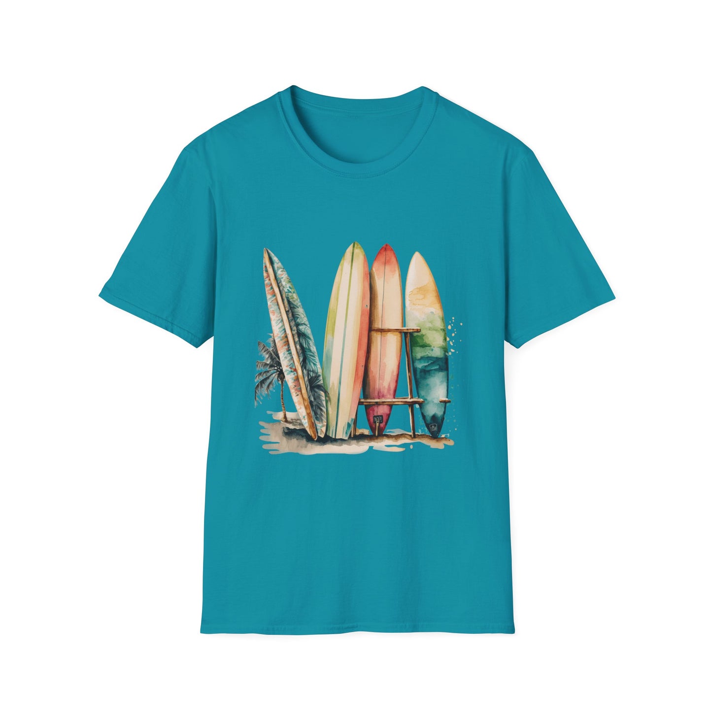 Surfing Vibes Unisex Softstyle T-Shirt - Beachy Graphic Tee