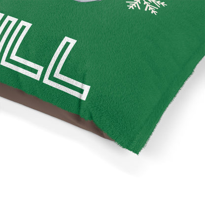 Chill with Polar Bear Pet Bed, Dark Green