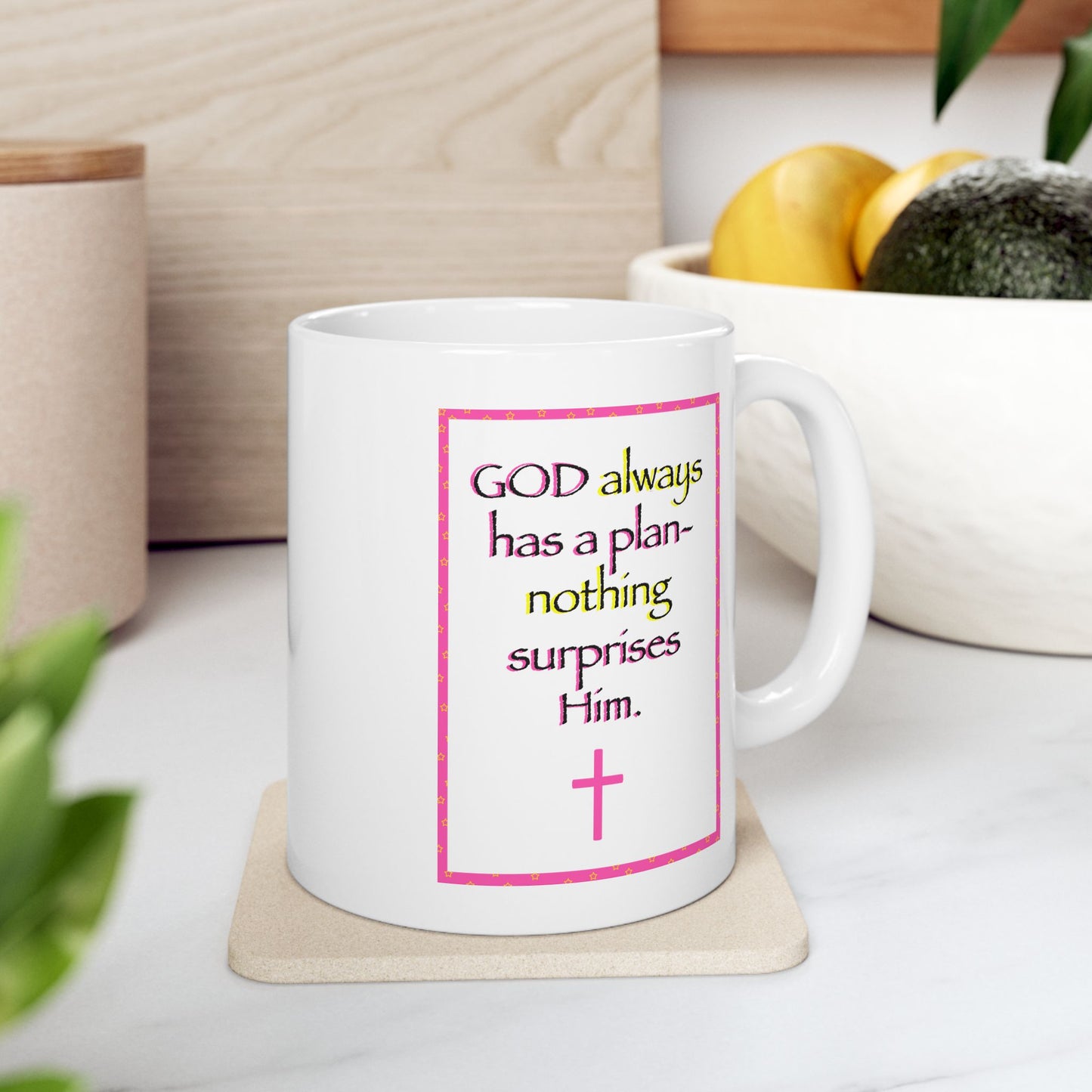 God Has a Plan Mug (pink), Faith gift, Encouragement gift, Birthday