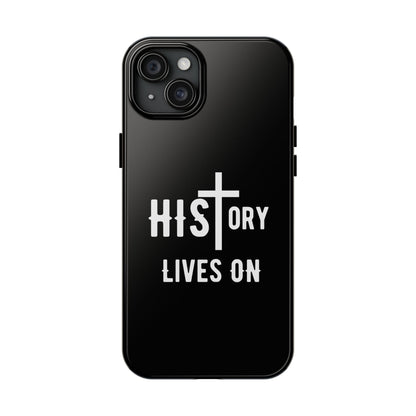 HIStory Lives On, Phone Cases - black & white