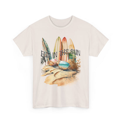 Fun in the Sun Unisex Heavy Cotton Tee, vacation, beach day, weekend getaway