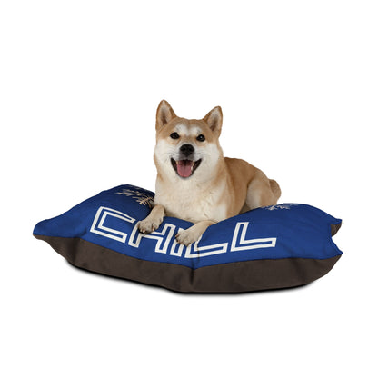 Chill with Polar Bear Pet Bed, Dark Blue