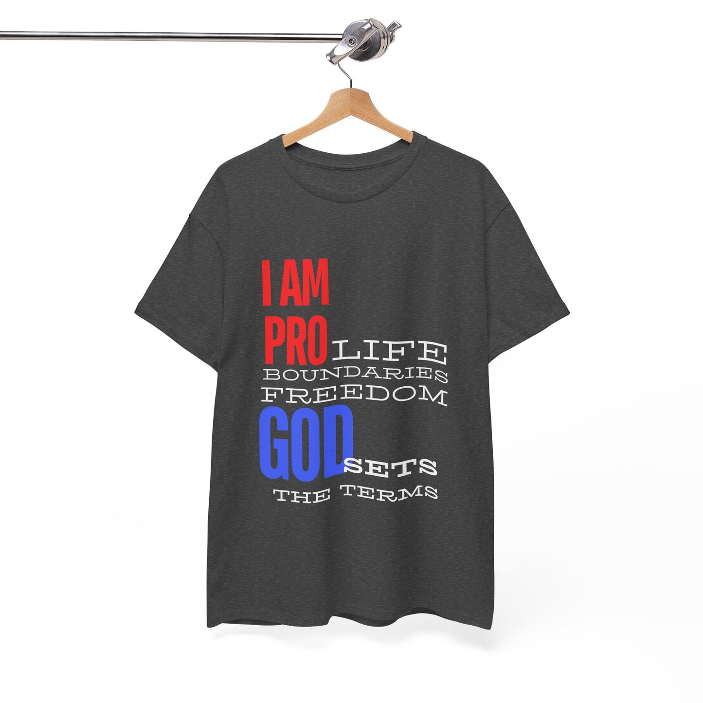 I AM PRO GOD, Unisex Heavy Cotton Tee, life, boundaries, freedom