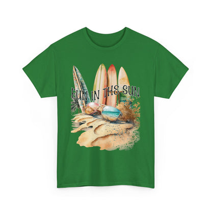 Fun in the Sun Unisex Heavy Cotton Tee, vacation, beach day, weekend getaway