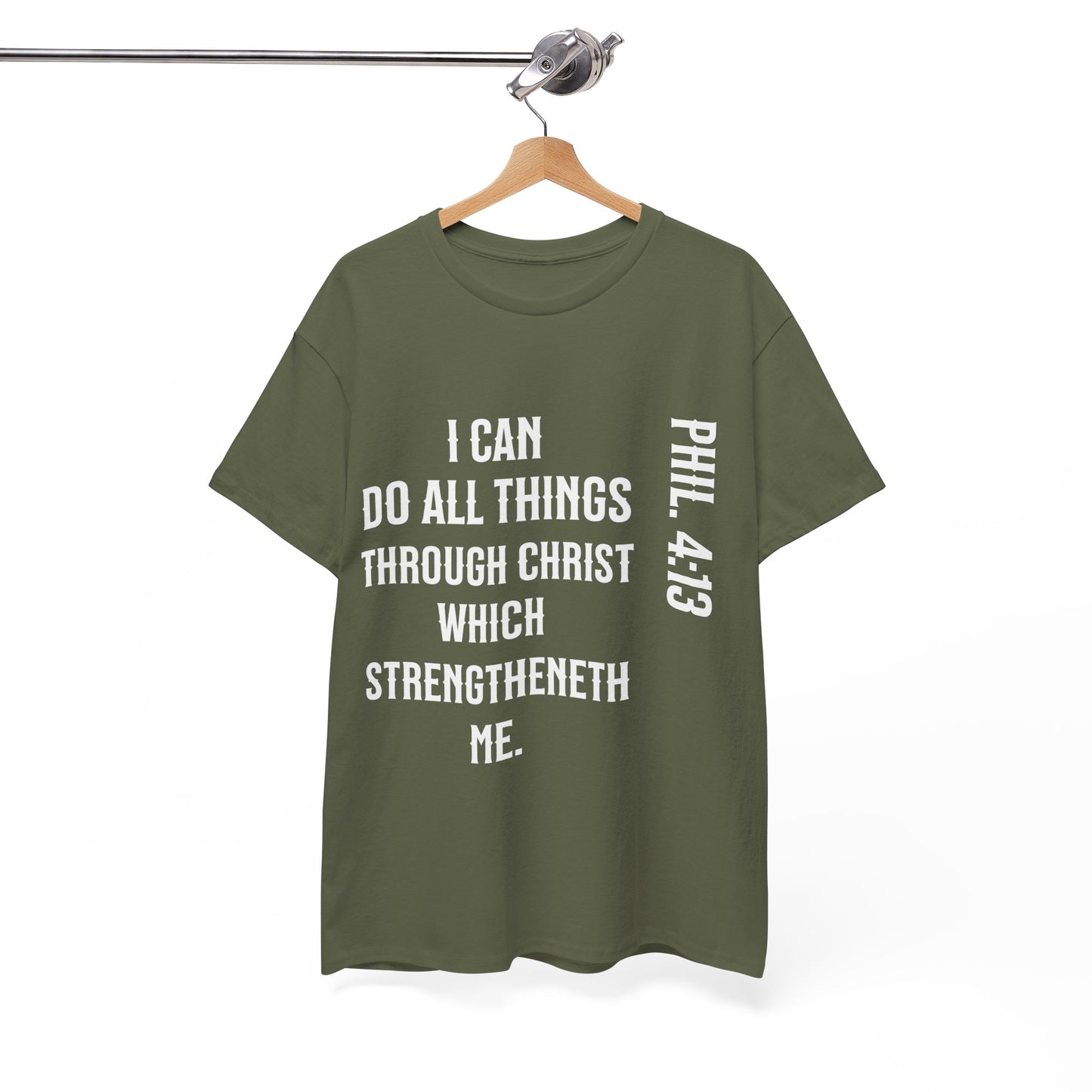 All things through Christ, Unisex Heavy Cotton Tee, Philippians 4:13