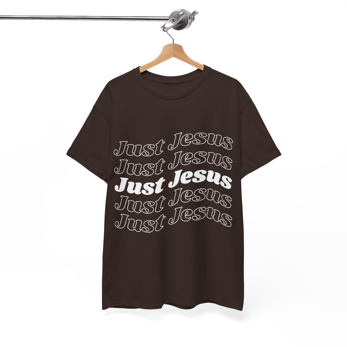 Just Jesus Unisex Heavy Cotton Tee; Christian gift, Witnessing, Faith gift