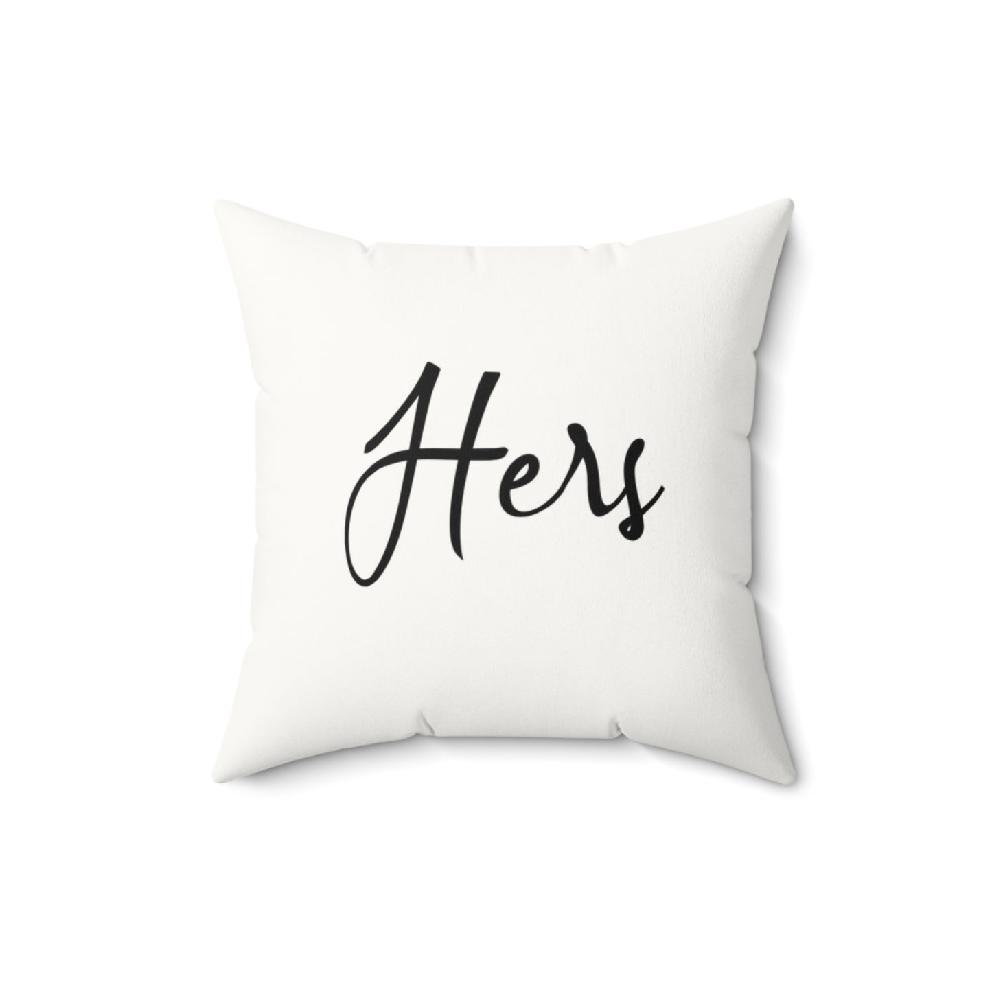 Mrs.' Faux Suede Pillow- vintage design, Wedding, Anniversary, ('Her' on back)