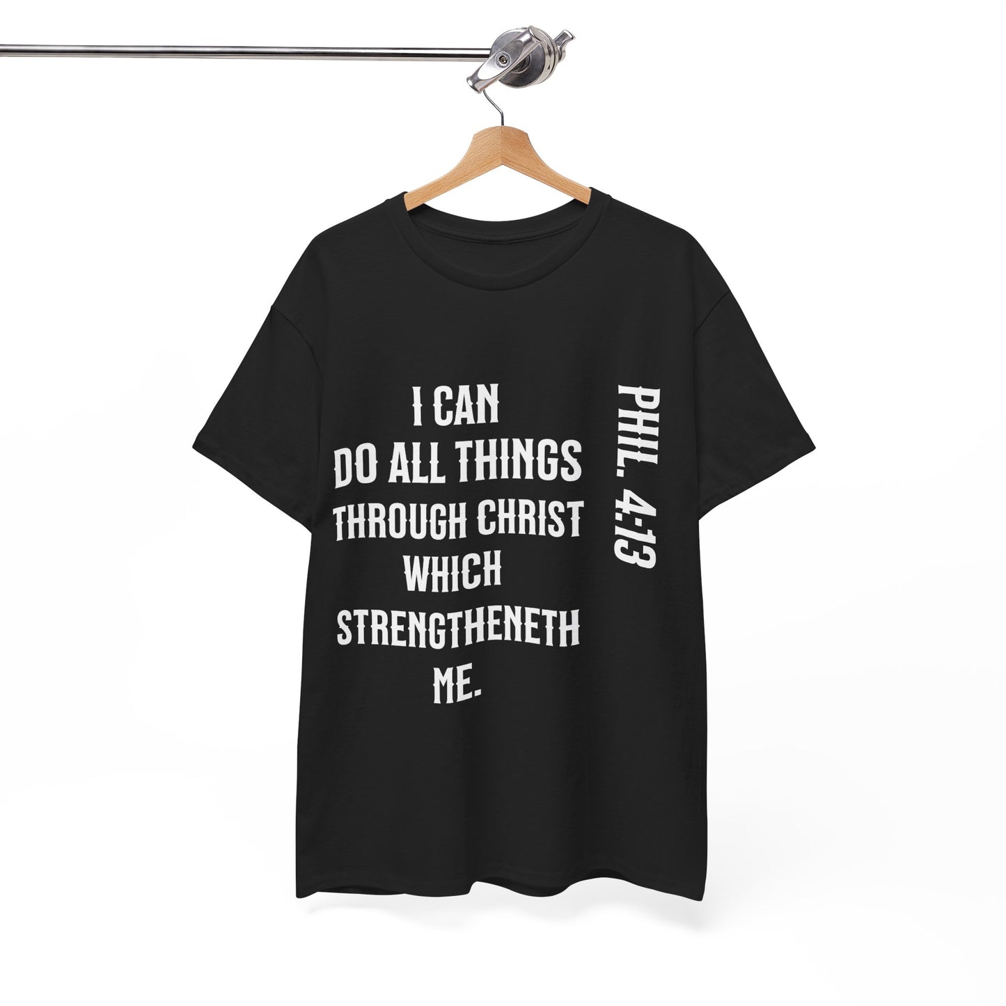 All things through Christ, Unisex Heavy Cotton Tee, Philippians 4:13