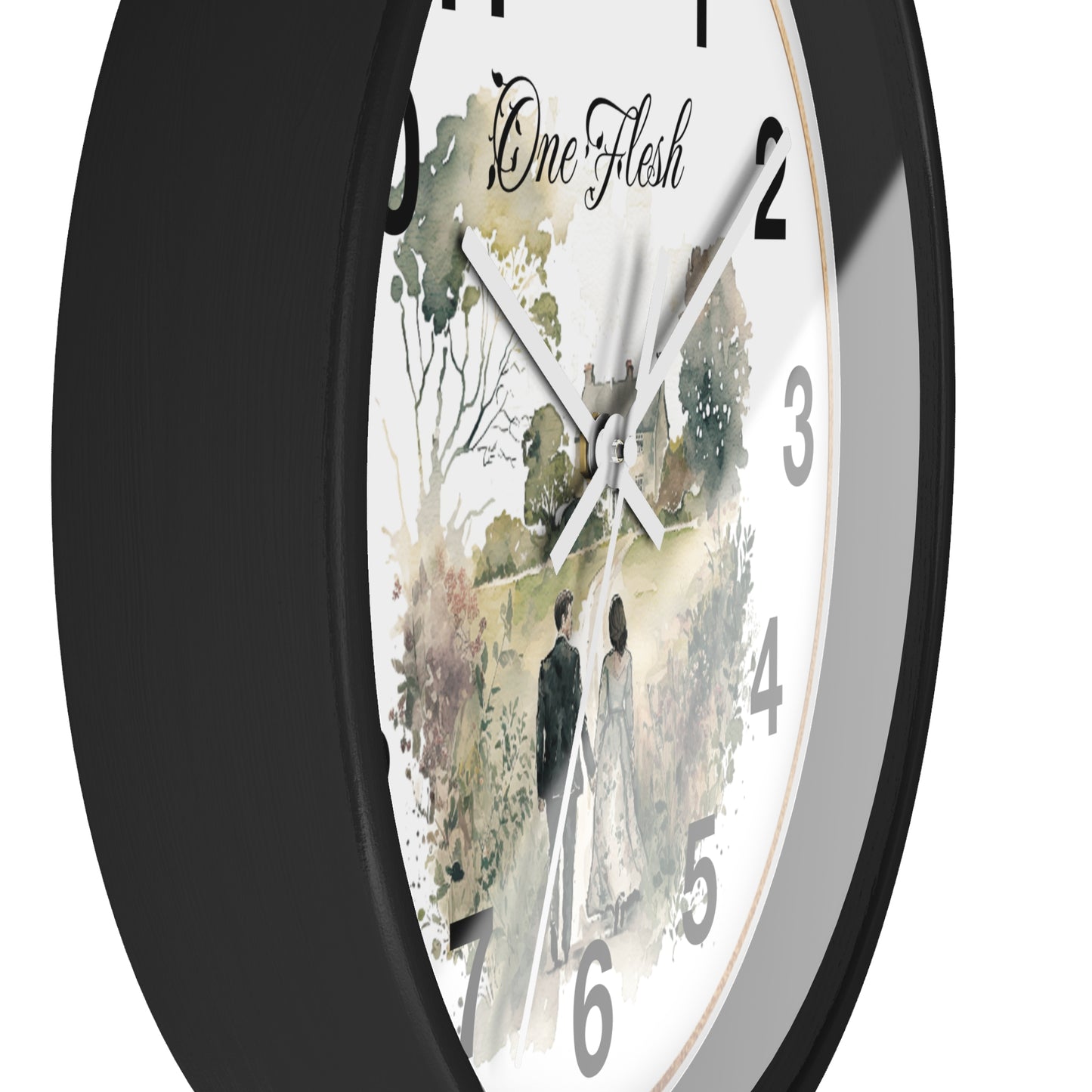 One Flesh Wall Clock, Christian, housewarming, new couple, vintage, wedding,