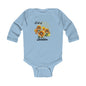 A Little Bit of Sunshine Infant Long Sleeve Bodysuit, sunflower, Christmas,