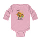 A Little Bit of Sunshine Infant Long Sleeve Bodysuit, sunflower, Christmas,