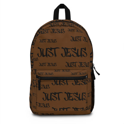 Just Jesus Backpack (brown), gift, sleepover, camping, day trips, school
