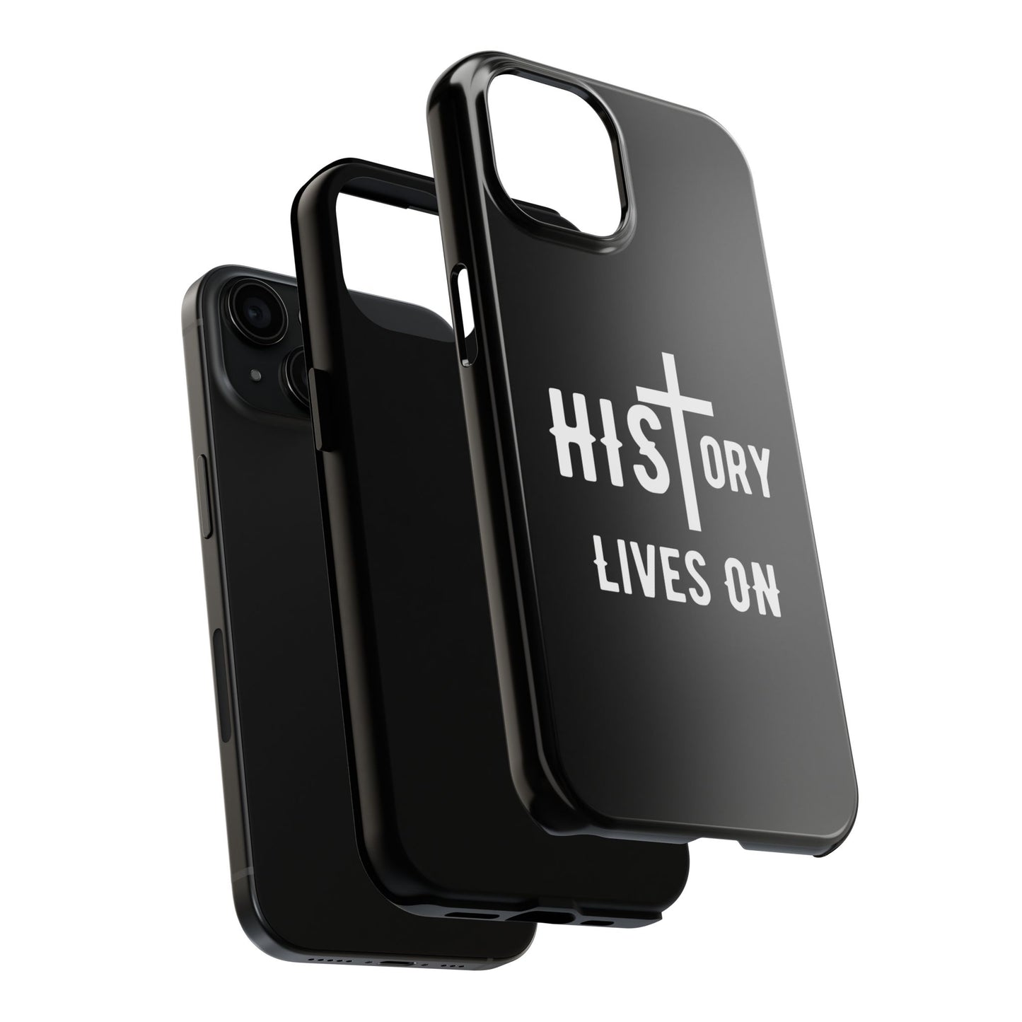 HIStory Lives On, Phone Cases - black & white