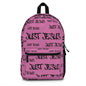Just Jesus Backpack (light pink), gift, sleepover, camping, day trips, school