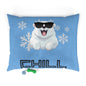 Chill with Polar Bear Pet Bed, Light Blue