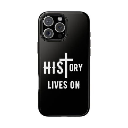 HIStory Lives On, Phone Cases - black & white