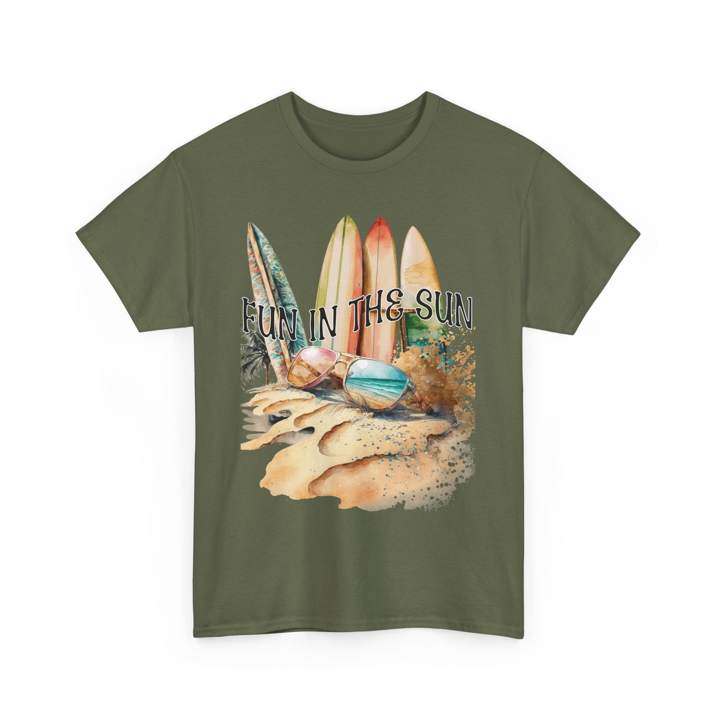 Fun in the Sun Unisex Heavy Cotton Tee, vacation, beach day, weekend getaway