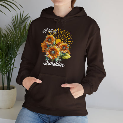 A Bit Of Sunshine hoodie with sunflowers, gift for her