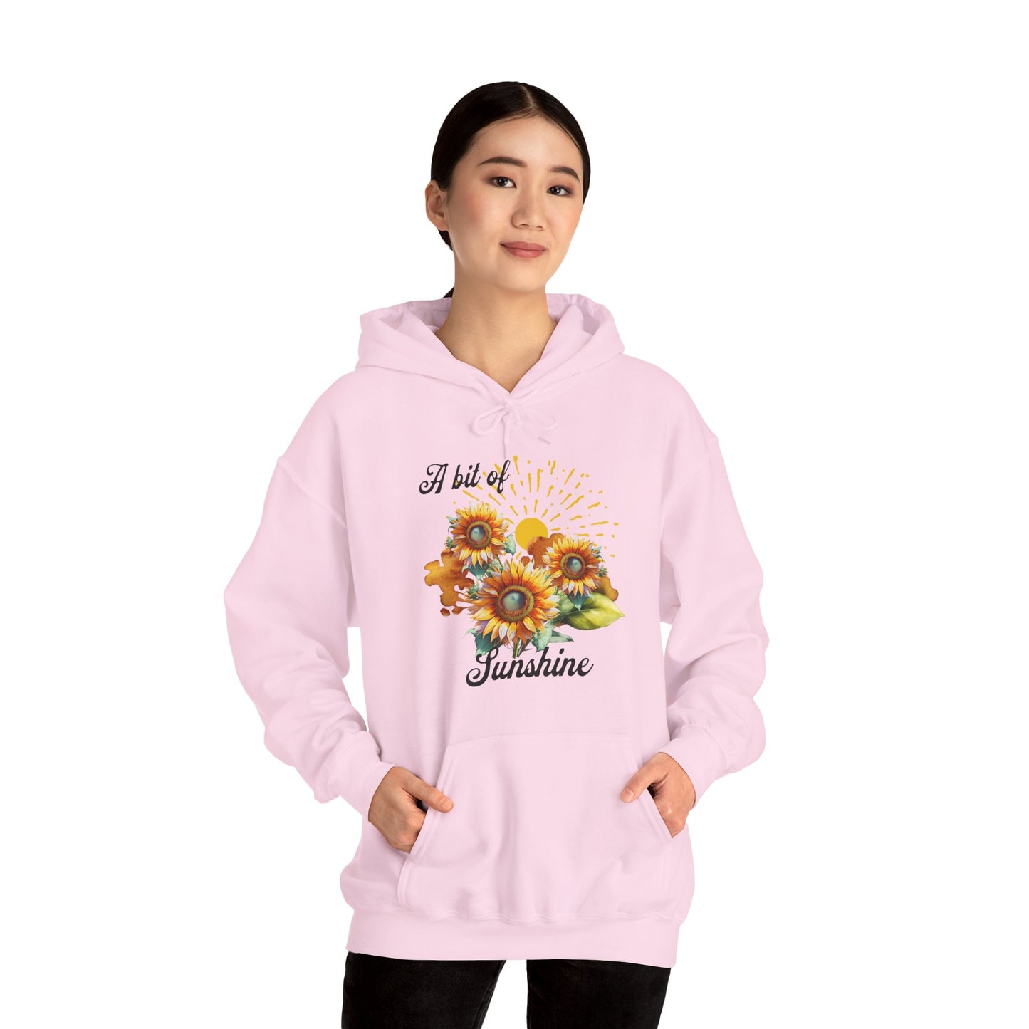 A Bit Of Sunshine hoodie with sunflowers, gift for her