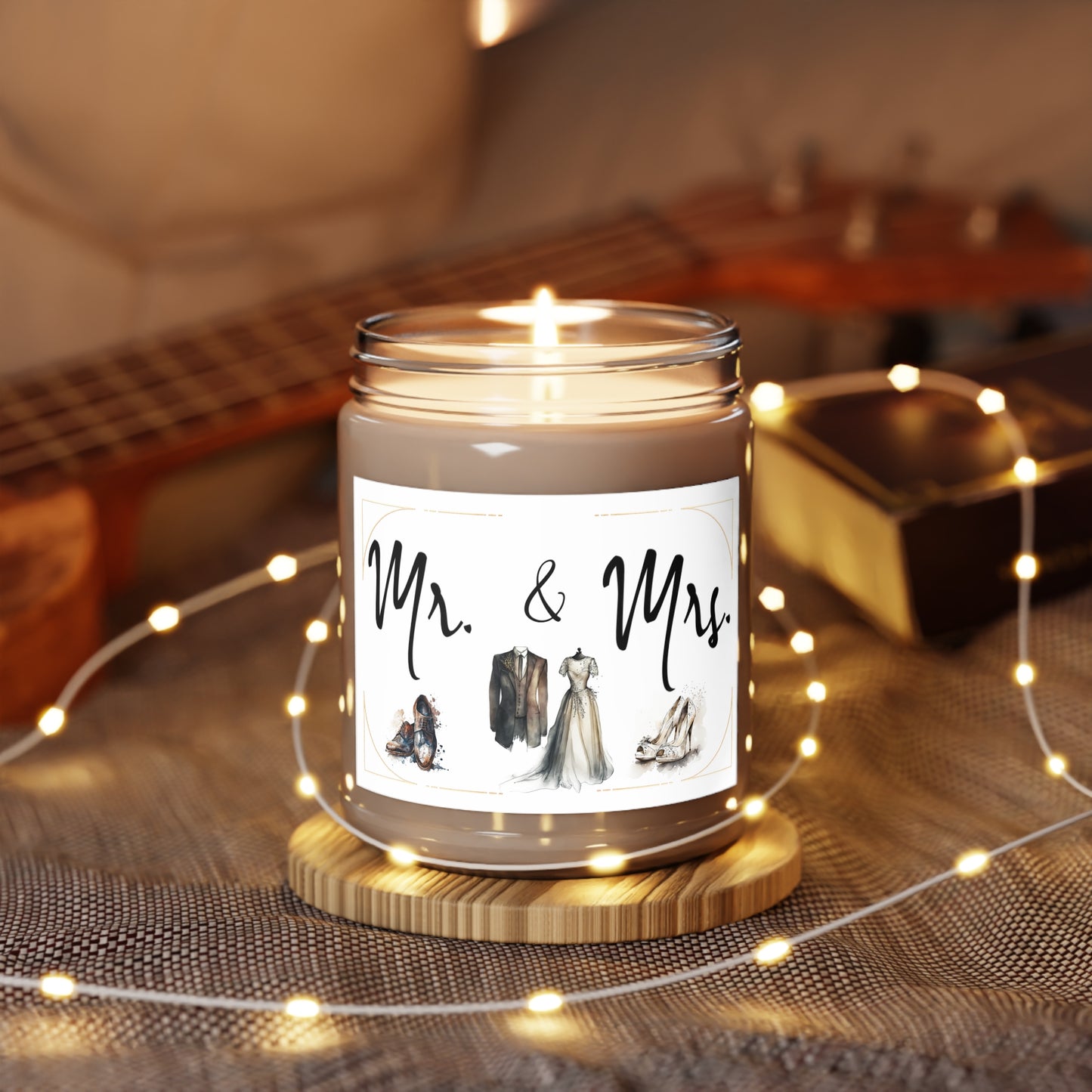 Mr&Mrs vintage design Scented Candles, 9oz-Wedding, Anniversary, Valentine's Day