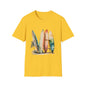 Surfing Vibes Unisex Softstyle T-Shirt - Beachy Graphic Tee