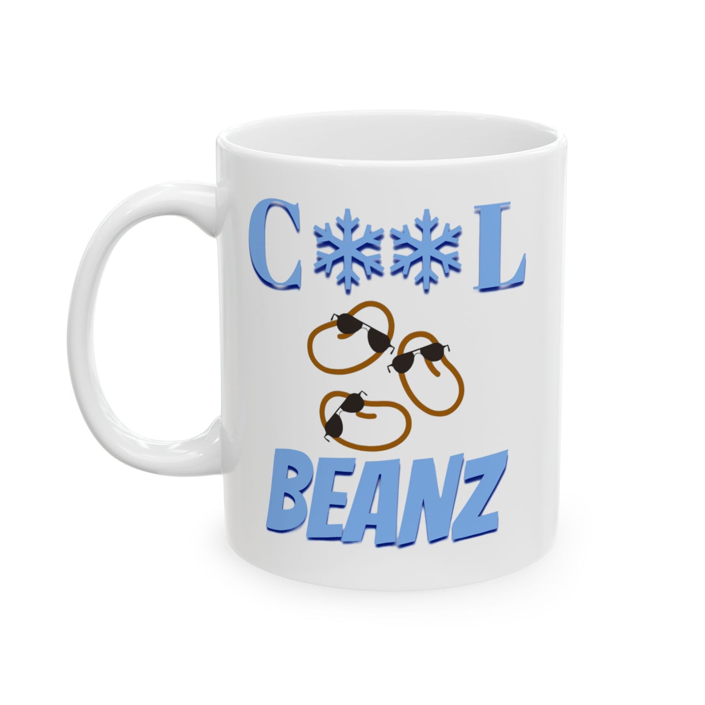 Cool Beanz coffee mug, fun, humorous gift, birthday - white