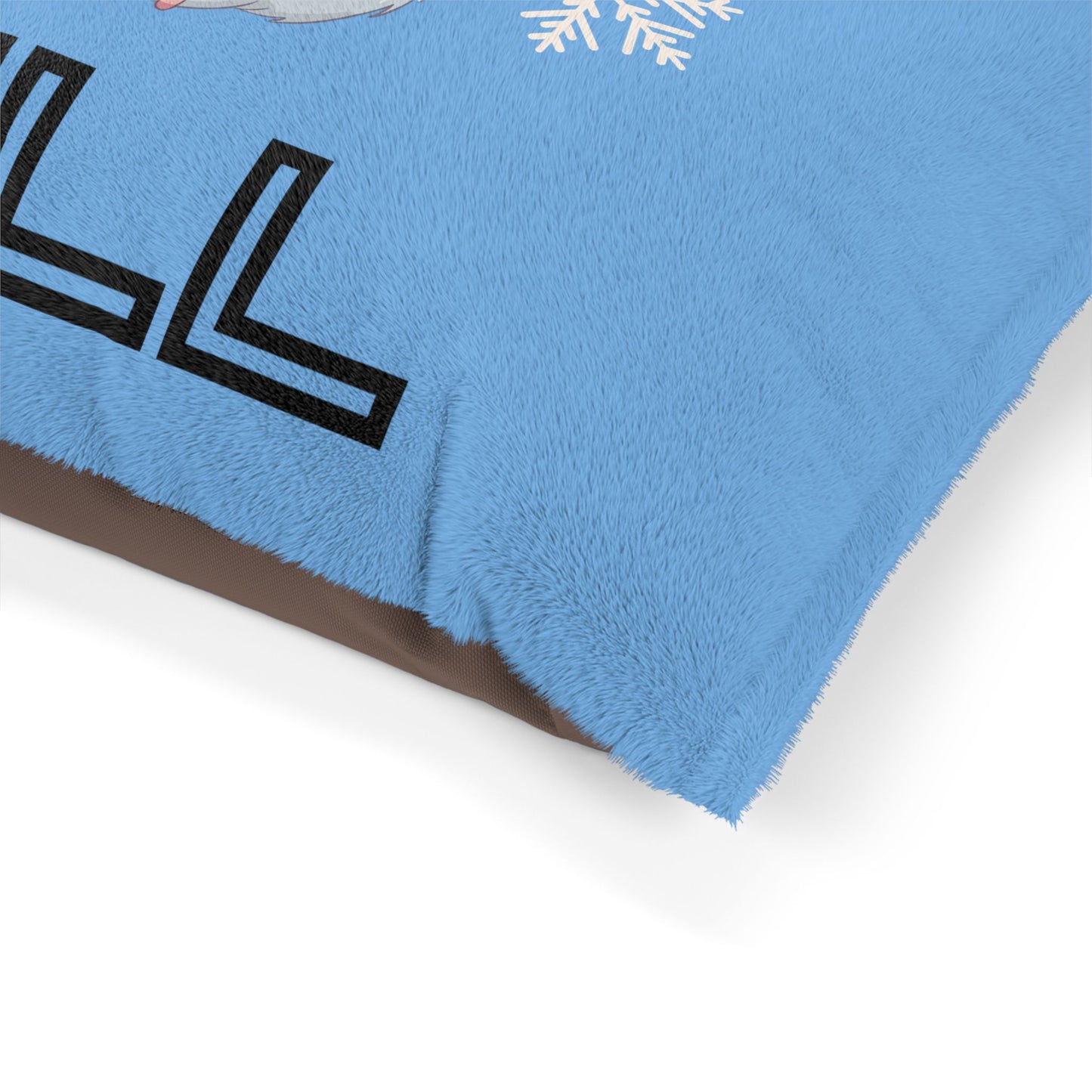 Chill with Polar Bear Pet Bed, Light Blue