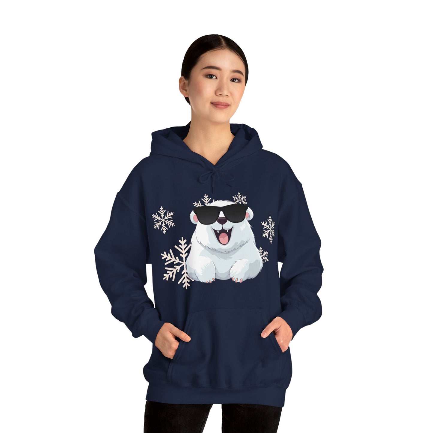 Polar Bear Unisex Heavy Blend™ Hooded Sweatshirt, fun, cool, Christmas