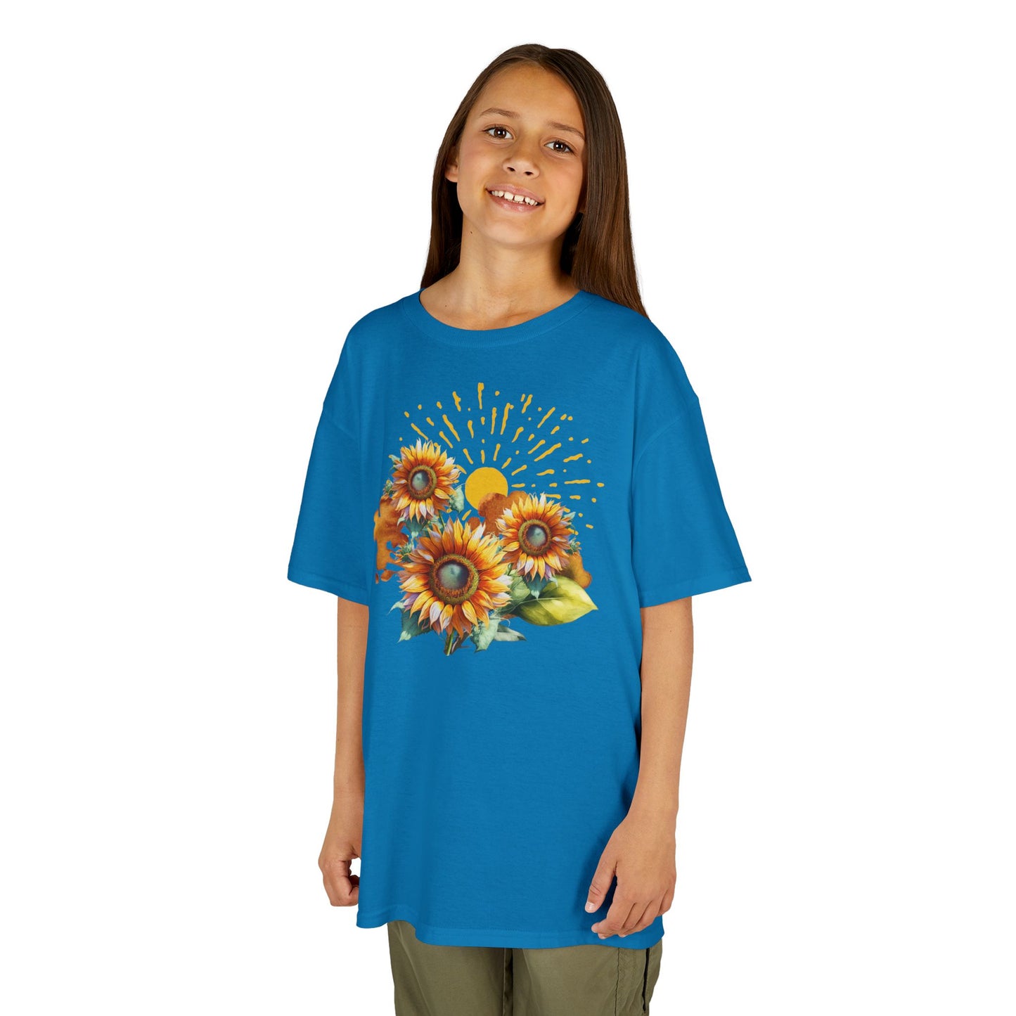 Sunflowers Kids Heavy Cotton™ Tee, spring, summer