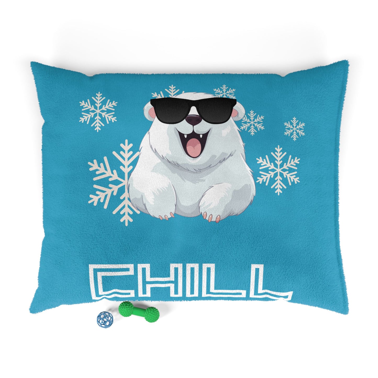 Chill with Polar Bear Pet Bed, Turquoise