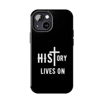 HIStory Lives On, Phone Cases - black & white