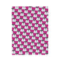 Polar Bear Velveteen Plush Blanket - Pink
