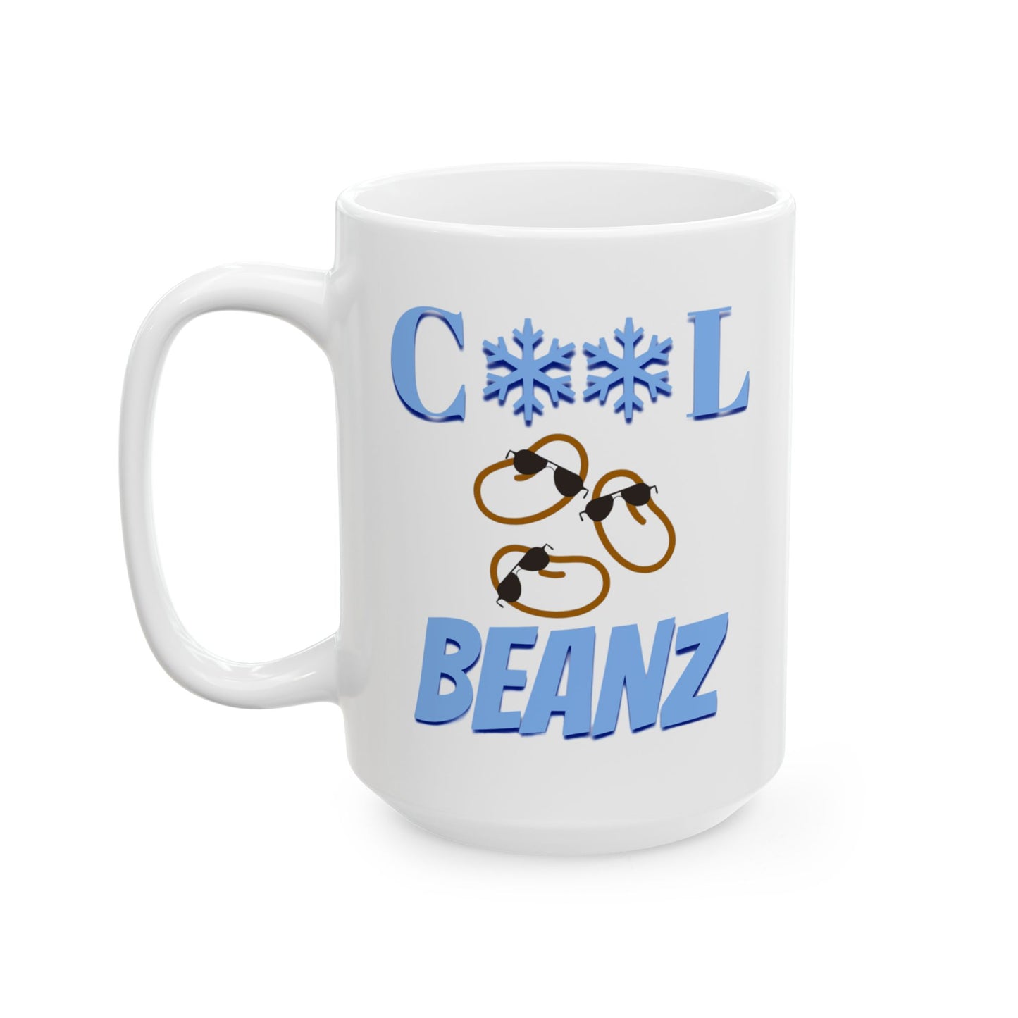 Cool Beanz coffee mug, fun, humorous gift, birthday - white