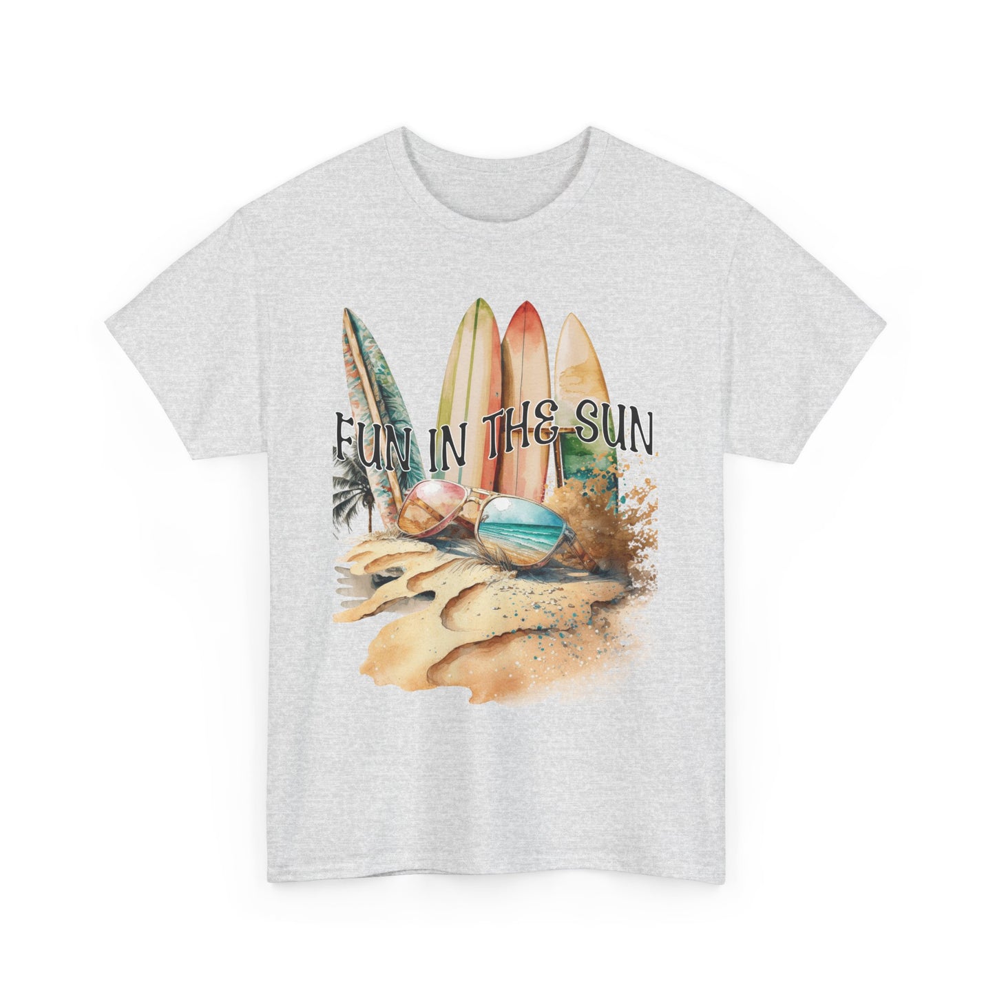 Fun in the Sun Unisex Heavy Cotton Tee, vacation, beach day, weekend getaway