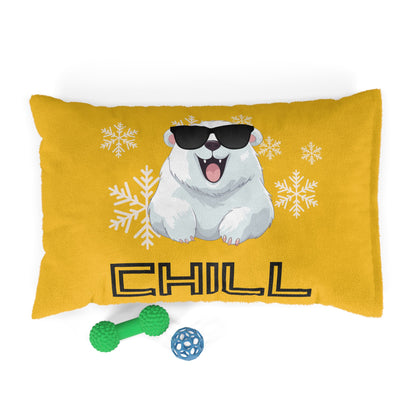 Chill with Polar Bear Pet Bed, Yellow