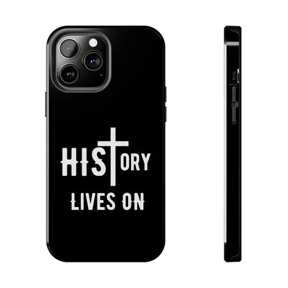HIStory Lives On, Phone Cases - black & white
