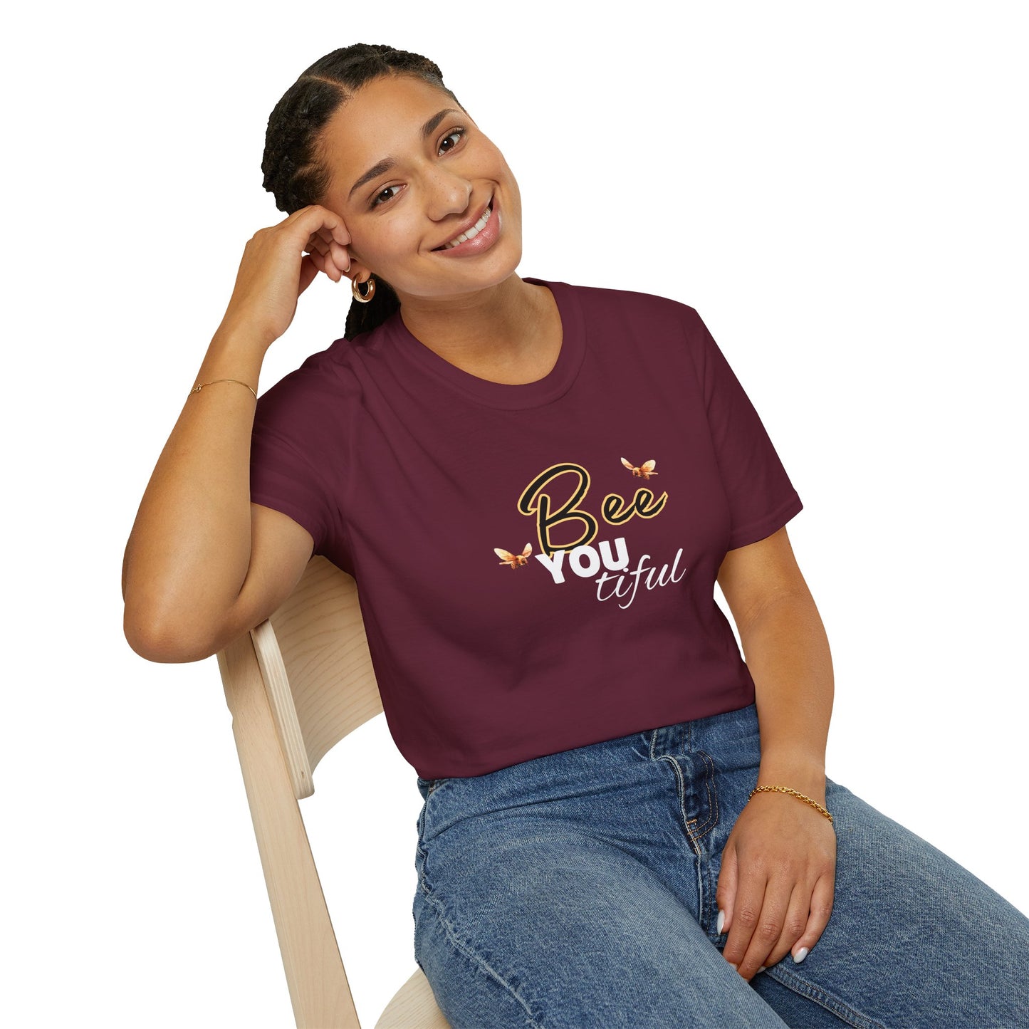 BeeYOUtiful Unisex Softstyle T-Shirt - Nature Inspired Graphic Tee - w