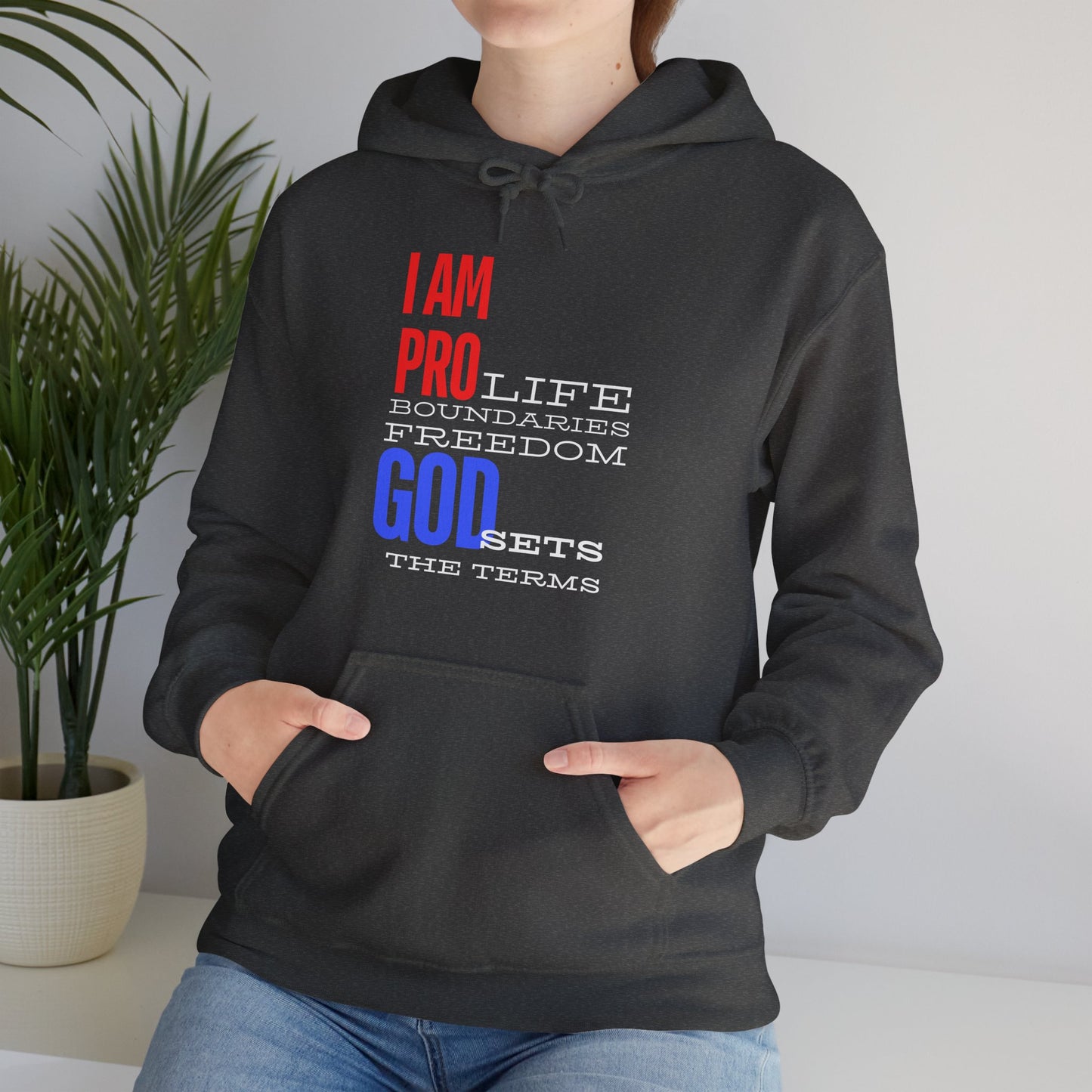 I AM PRO GOD, Unisex Heavy Blend™ Hooded Sweatshirt, life, boundaries, freedom