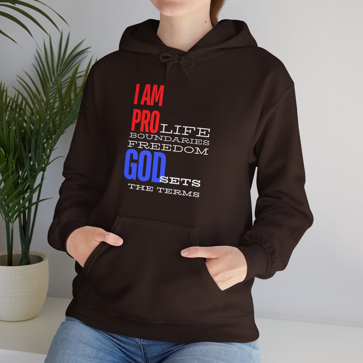 I AM PRO GOD, Unisex Heavy Blend™ Hooded Sweatshirt, life, boundaries, freedom
