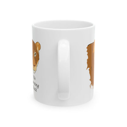 No Turning Back lioness Ceramic Mug, 11oz and 15oz, cat lover, encouragement, faith gift