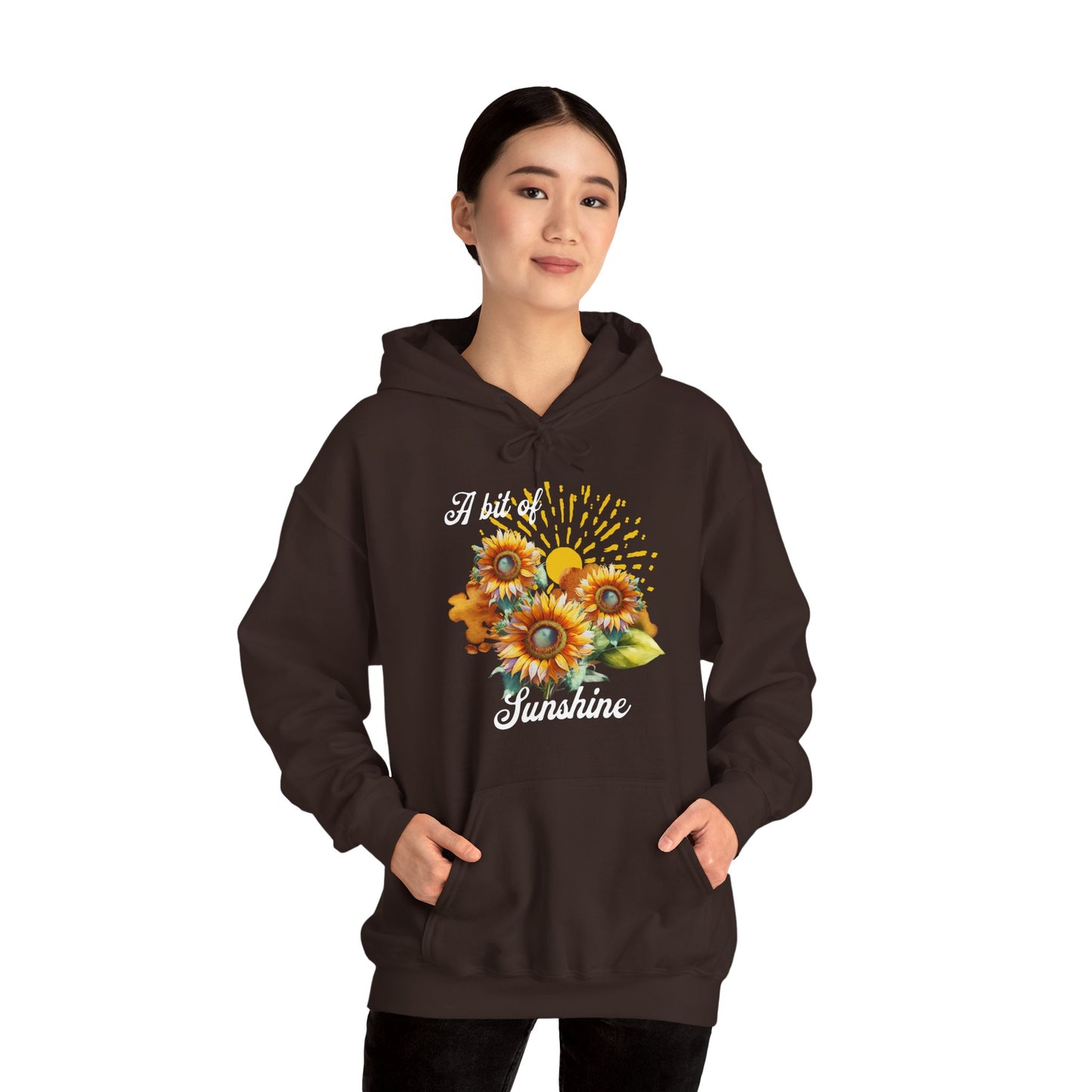 A Bit Of Sunshine hoodie with sunflowers, gift for her